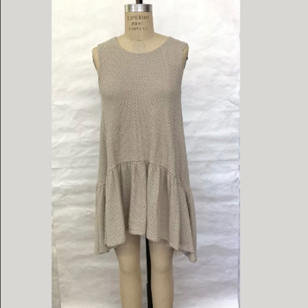 Free People knit drop waist ruffle jumper